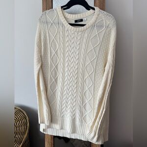 DG Urban Outfitters Cream Cable Knit Sweater/ Sweater Dress | Size S
